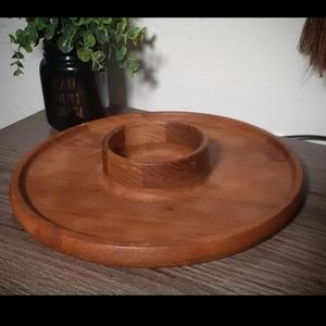Vintage Teak Serving Platter By Dansk